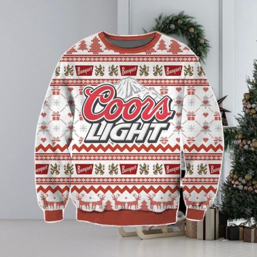 Coors Light Beer Christmas Ugly Wool Knitted Sweater