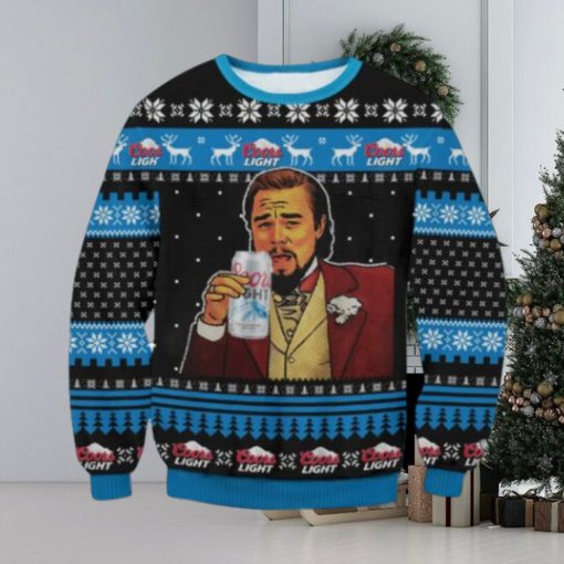 Coors Light Beer Leonardo Meme Ugly Christmas Sweater