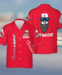 Coors Light Best Dad Ever Island Custom Name Hawaiian Shirt Love Beer Gift  - Limotees