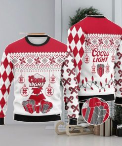 Coors Light Gifts Red Pattern Ugly Christmas Sweater Christmas Holiday Gift