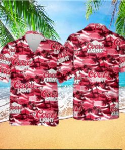 Coors Light Hawaiian Shirt Sea Island Pattern Beach Gift For Friend