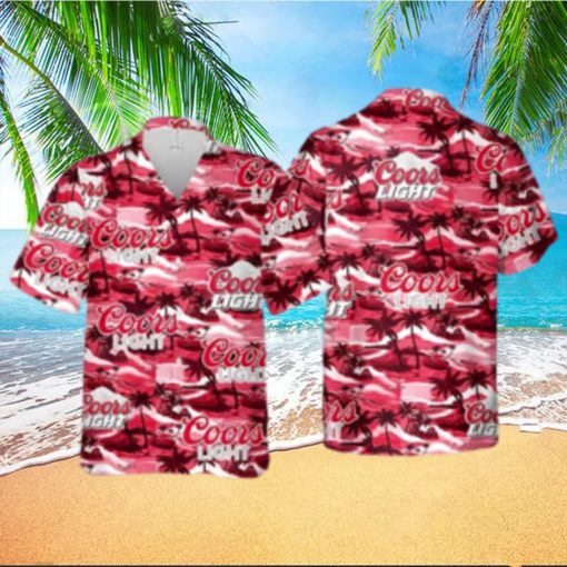 Coors Light Hawaiian Shirt Sea Island Pattern Beach Gift For Friend