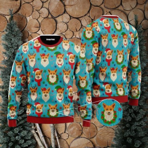 Corgi Snow Dog Christmas Unisex Ugly Sweater