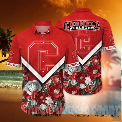 Cornell Big Red NCAA Floral Full Printing Hawaiian Shirt