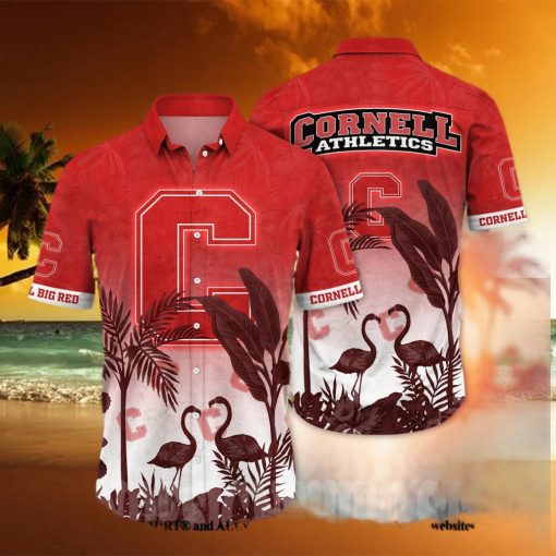 Cornell Big Red NCAA Flower Full Printed Classic Hawaiian Shirt