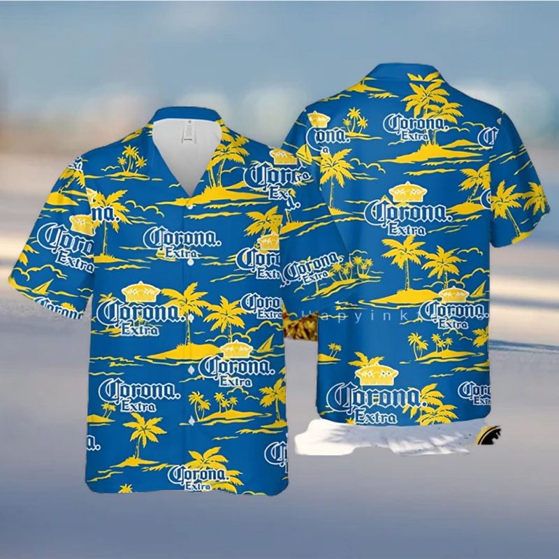 Corona Aloha Beach Pattern Hawaiian Shirt