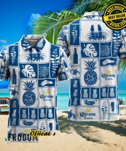 Corona Extra Tropical Pineapple Hawaiian Polo Shirts