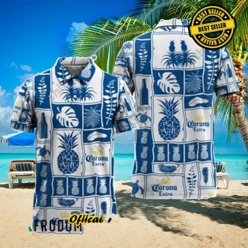 Corona Extra Tropical Pineapple Hawaiian Polo Shirts