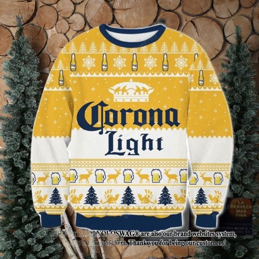 Corona Light Beer Ugly Christmas Wool Knitted Sweater