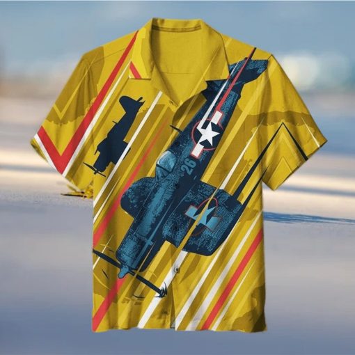 Corsair Airplane America Unisex Hawaiian Shirt