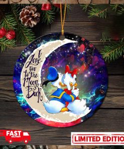 Couple Cute Duck Couple Love You To The Moon Galaxy Perfect Gift For Holiday Ornament