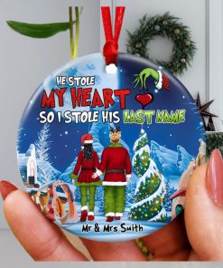 Couple, He Stole My Heart, Personalized Ornament, Christmas Gifts For Couple