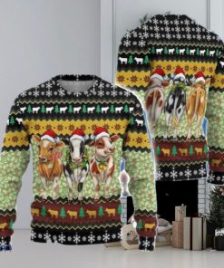 Cow Christmas Lights Ugly Sweater Christmas Style Gift For Men And Women