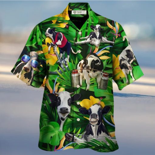 Cow Dancing And Play Funny Tropical Style Hawaiian Shirt – Trendy Aloha