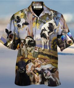 Cow Dancing In The Australian Landscape Funny Art Style Hawaiian Shirt – Trendy Aloha