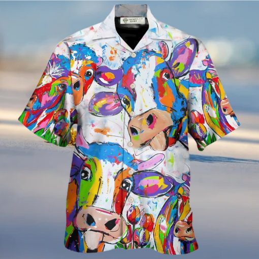 Cow Funny Amazing Colorful Hawaiian Shirt – Trendy Aloha