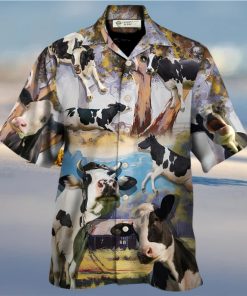 Cow Funny Dancing In The Australian Landscape Lover Cattle Art Style Hawaiian Shirt – Trendy Aloha