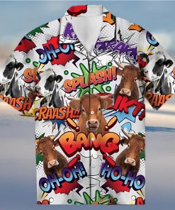 Cow Hawaiian Shirt Cow Pop Art Hawaiian Aloha Beach Shirt