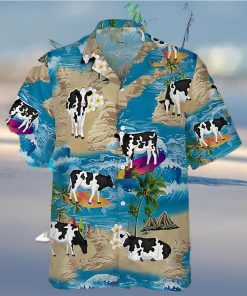 Cow Hawaiian Shirt Cow Summer Vacation On Beach Aloha Shirt, Aloha Hawaiian Shirts