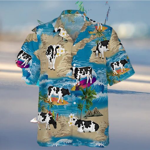 Cow Hawaiian Shirt Cow Summer Vacation On Beach Aloha Shirt, Aloha Hawaiian Shirts