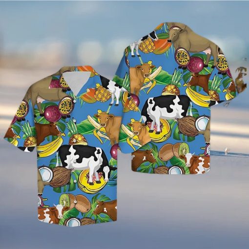 Cow Hawaiian Shirt Cow Tropical Fruits, Aloha Hawaiian Shirts