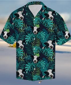 Cow Hawaiian Shirt Tropical Cow Leaf Pattern Aloha Shirt, Aloha Hawaiian Shirts