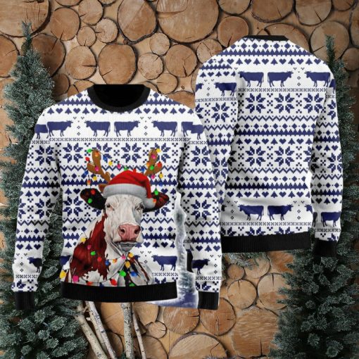 Cow Ugly Christmas Sweater Funny Christmas Cow Ugly Sweatshirt Farm Lover Gift Christmas Sweatshirt Christmas Gift