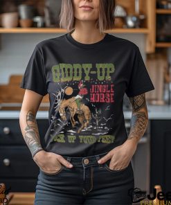 Cowboy Christmas Sweatshirt, Giddy Up Jingle Horse Pick Up Your Feet T Shirt