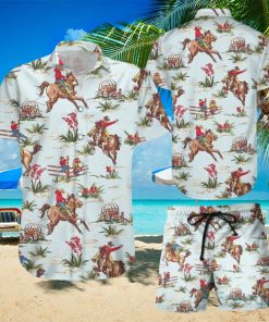 Cowboy Hawaiian Shirt & Short For Men And Women ACo