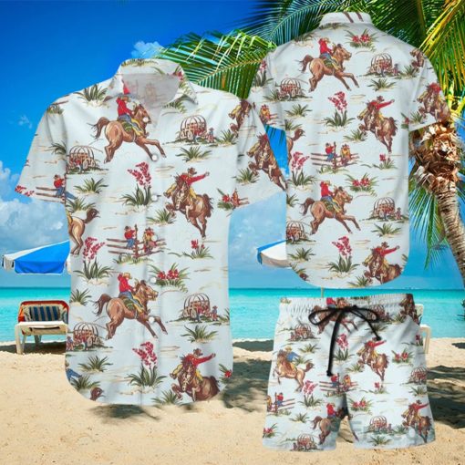 Cowboy Hawaiian Shirt & Short For Men And Women ACo