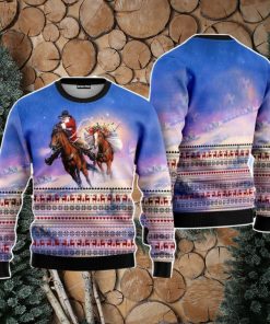 Cowboy Santa Claus Christmas Unisex Ugly Sweater