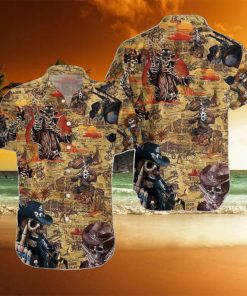 Cowboy Skull 3D Hawaiian Shirt Style Gift