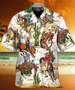 Cowboy Western Desert And Cactus Tropical Funny Hawaiian Shirt