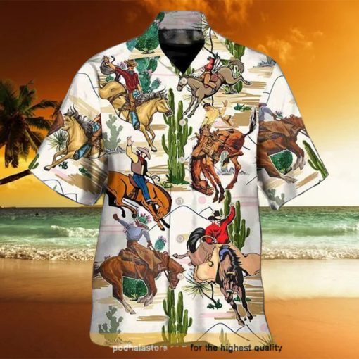 Cowboy Western Desert And Cactus Tropical Funny Hawaiian Shirt