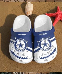 Cowboys Logo Pattern Custom Name Clogs