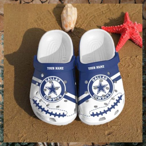 Cowboys Logo Pattern Custom Name Clogs