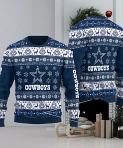 Cowboys NFL Snowflake Christmas Pattern Ugly Christmas Sweater