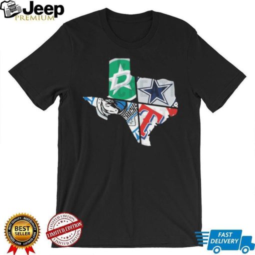 Cowboys Rangers Mavericks Star Spit Texas Shirt