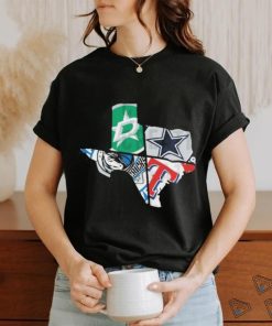 Cowboys Rangers Mavericks Star Spit Texas T shirt