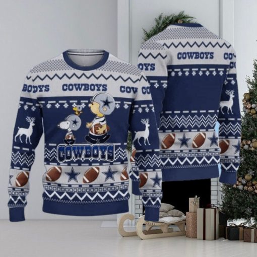 Cowboys Snoop Charlie Brown Football Christmas Ugly Sweater