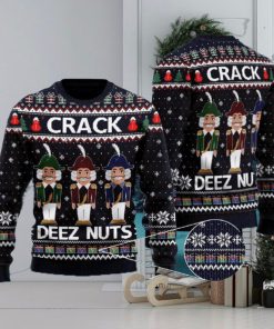 Crack Deez Nuts Nutcracker Knitted 3D Sweater For Christmas