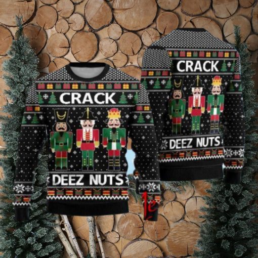 Crack Deez Nuts Nutcracker Ugly Christmas Sweater Gift Knitting Sweater