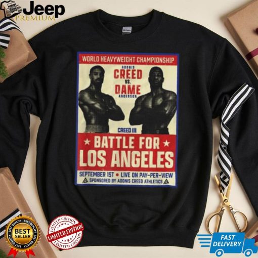 Creed III Battle For Los Angeles World HeavyWeight Championship T Shirt