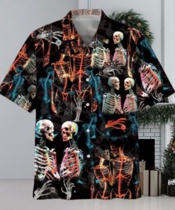 Creepy Skeleton Halloween Hawaiian Shirt