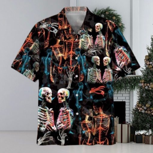 Creepy Skeleton Halloween Hawaiian Shirt