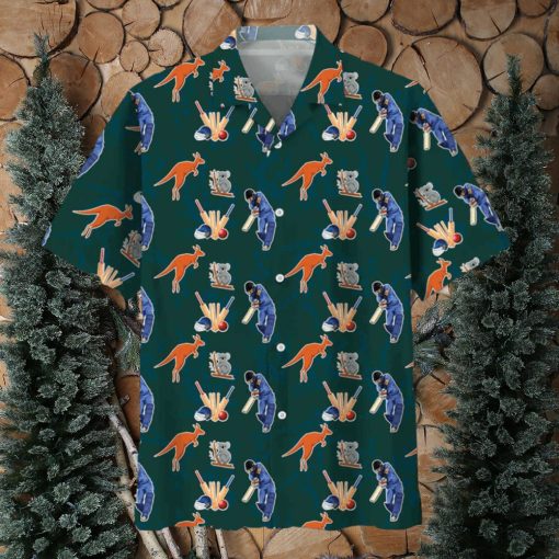 Cricket Blue Hawaiian Shirt