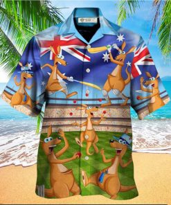 Cricket Kangaroo Play Cricket Funny We Love Cricket Hawaiian Shirt