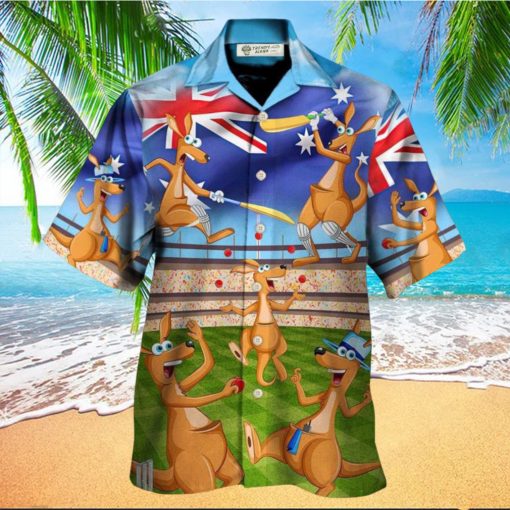 Cricket Kangaroo Play Cricket Funny We Love Cricket Hawaiian Shirt