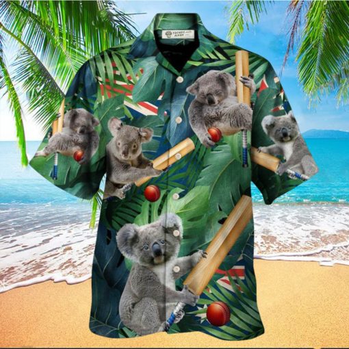 Cricket Koala Funny Lover Cricket And Koala Hawaiian Shirt