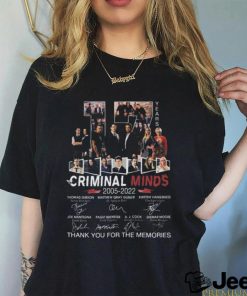 Criminal Minds 17 Years 2005 2022 Thank You For The Memories Signatures Shirt